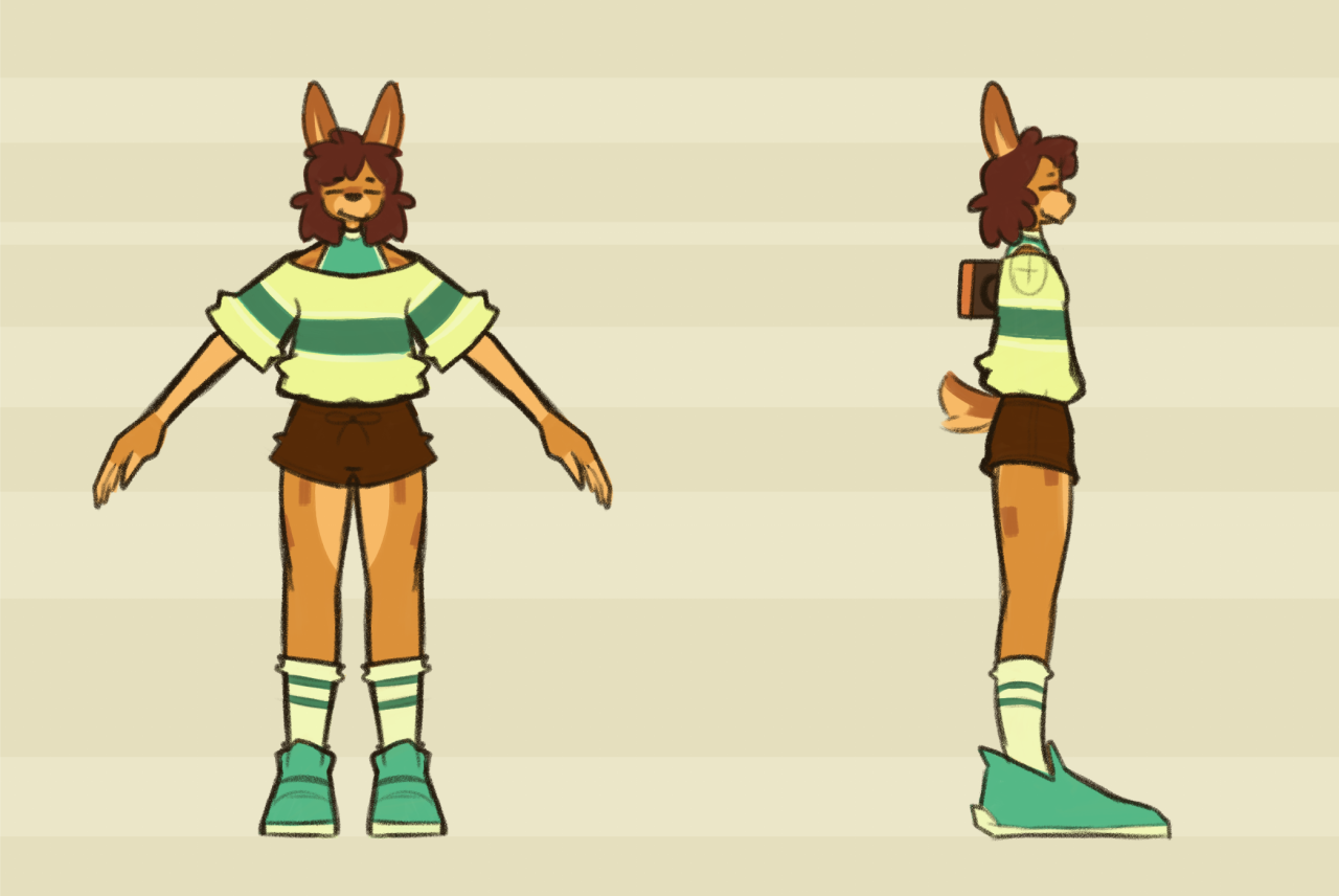 Ref sheet made while planning out the Kip model